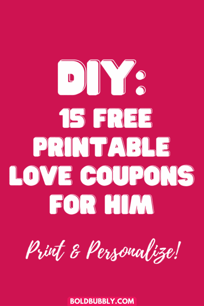coupons for boyfriend ideas