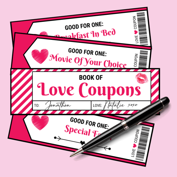Free Printable Love Coupons For Him &amp; Her - Bold &amp; Bubbly