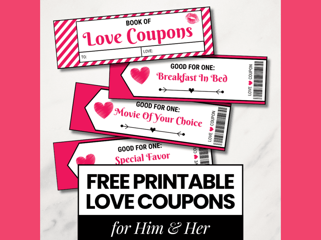 Free Printable Love Coupons For Him &amp; Her - Bold &amp; Bubbly