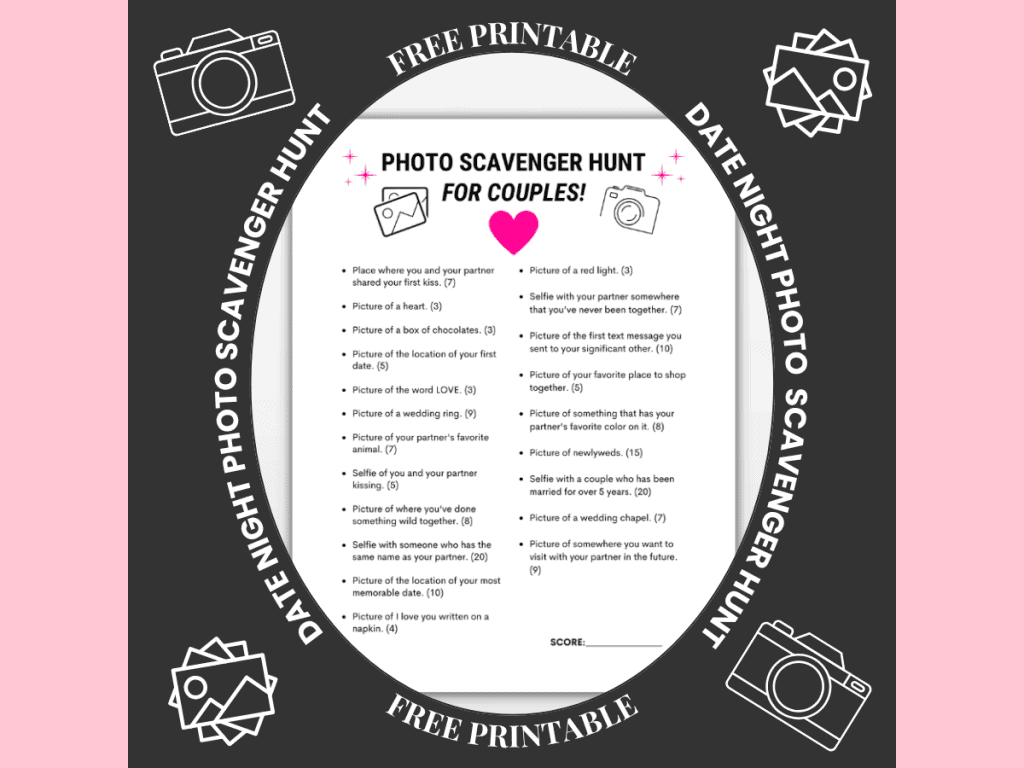 photo scavenger hunt for couples
