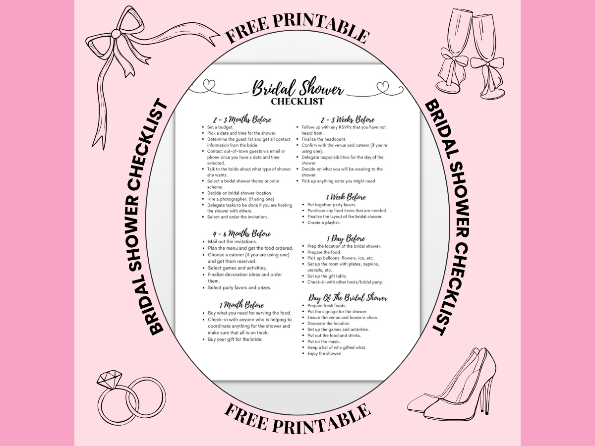 bridal shower checklist