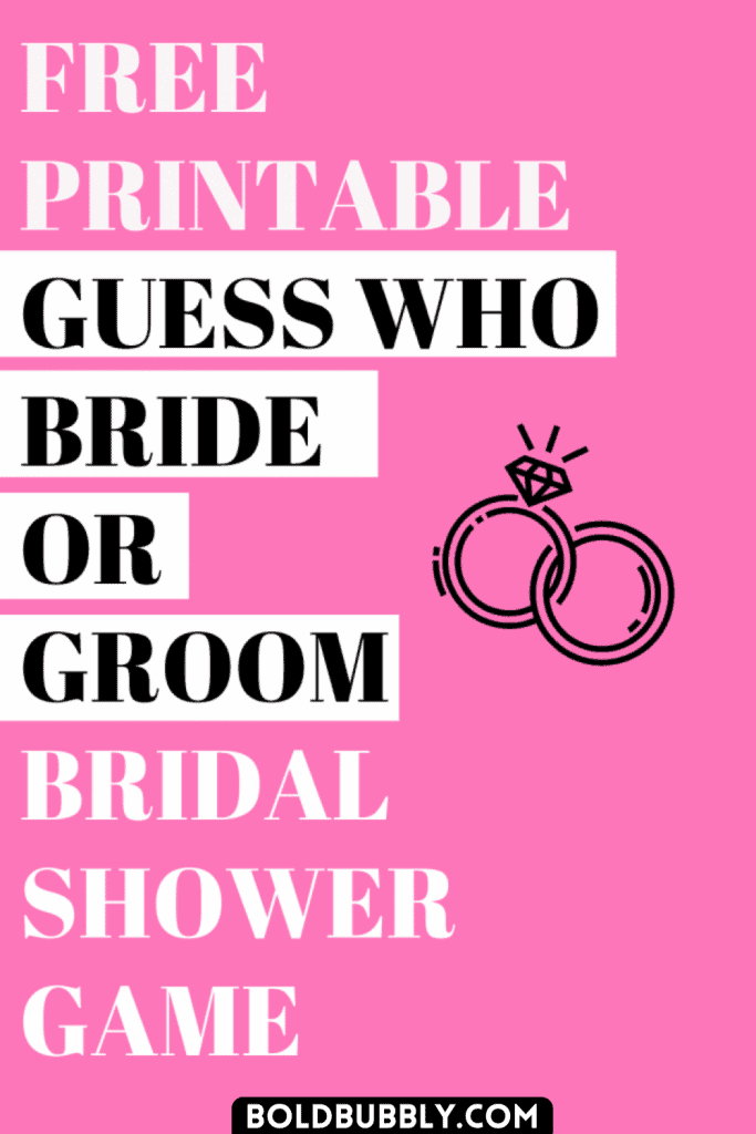 guess who bride or groom bridal shower