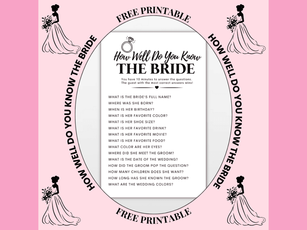 how well do you know the bride