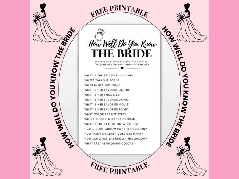 how well do you know the bride