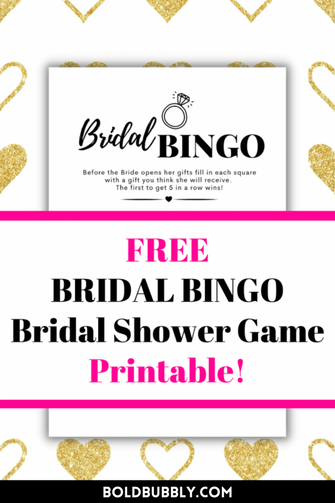 profiled bridal shower bingo cards