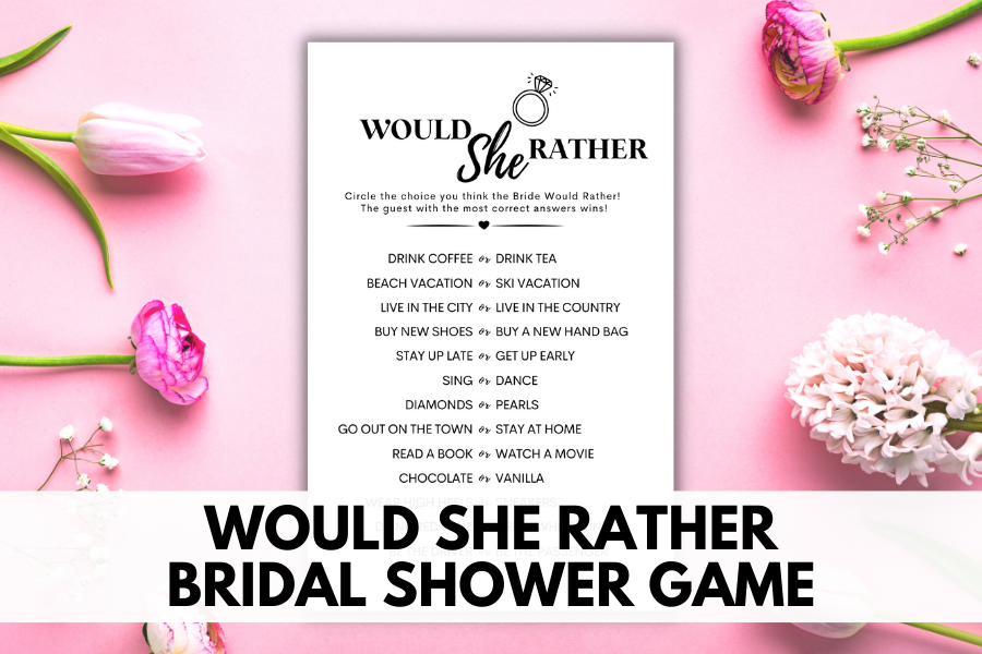 would she rather bridal shower game