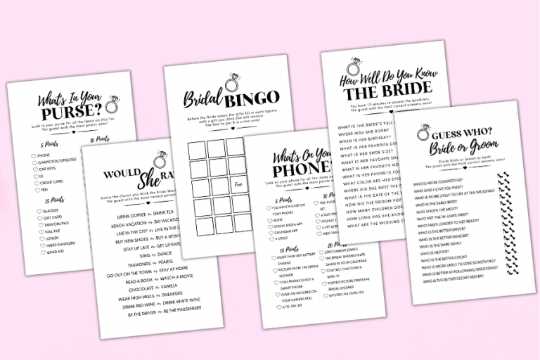 bridal shower games