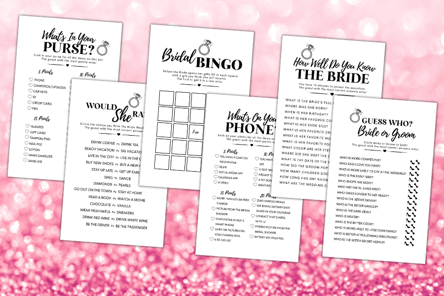 The Best Bridal Shower Games Free Printables - Bold & Bubbly the-best-bridal-shower-games-free-printables-bold-bubbly