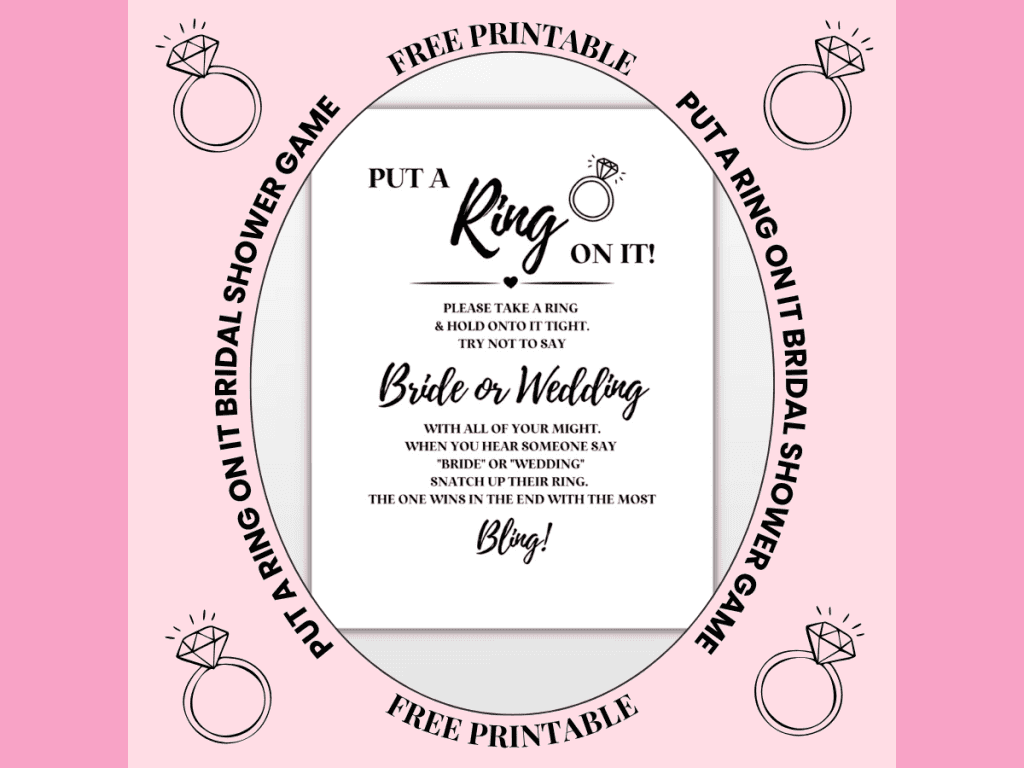 put a ring on it bridal shower game