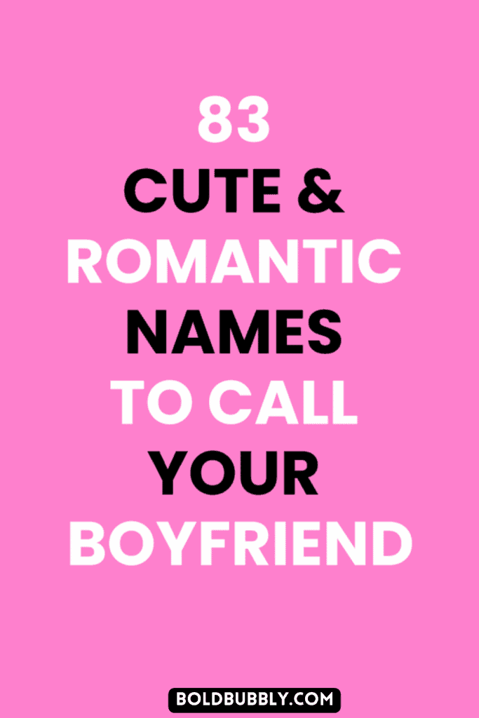 unique names for boyfriend