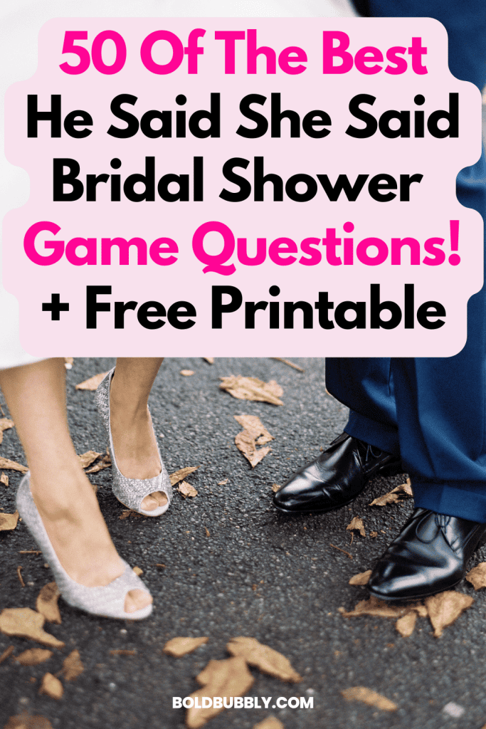 he said she said bridal shower game free printable