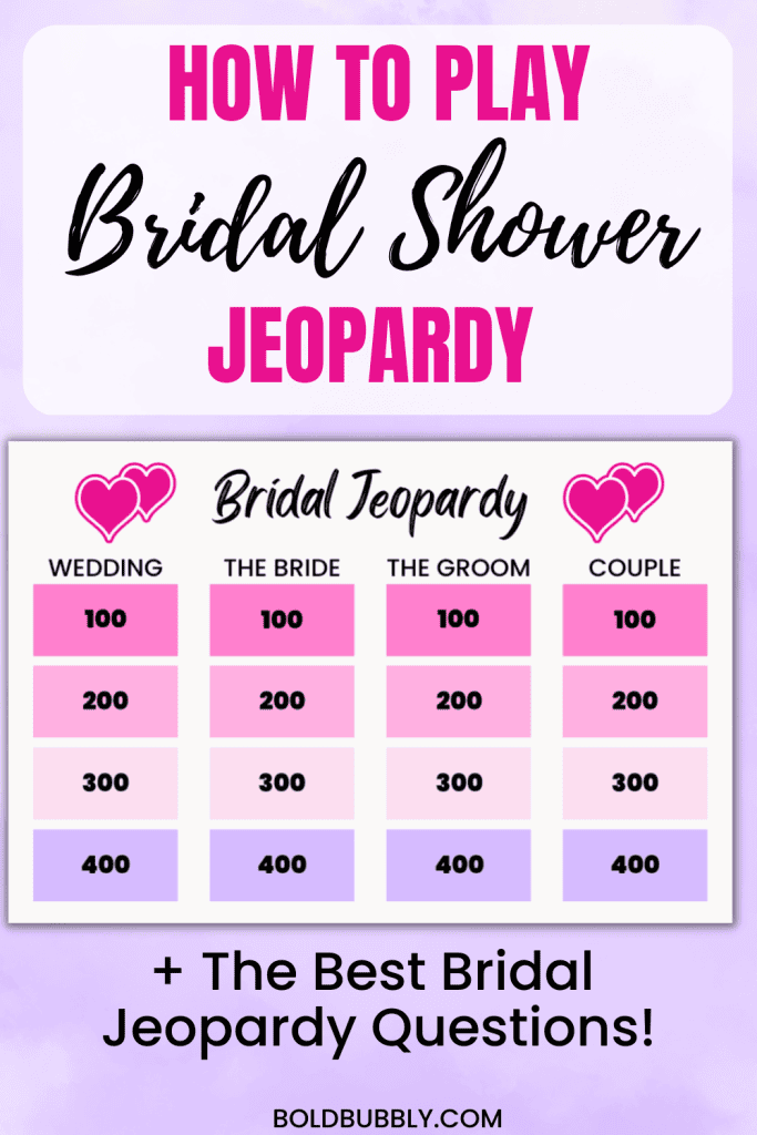 bridal jeopardy questions