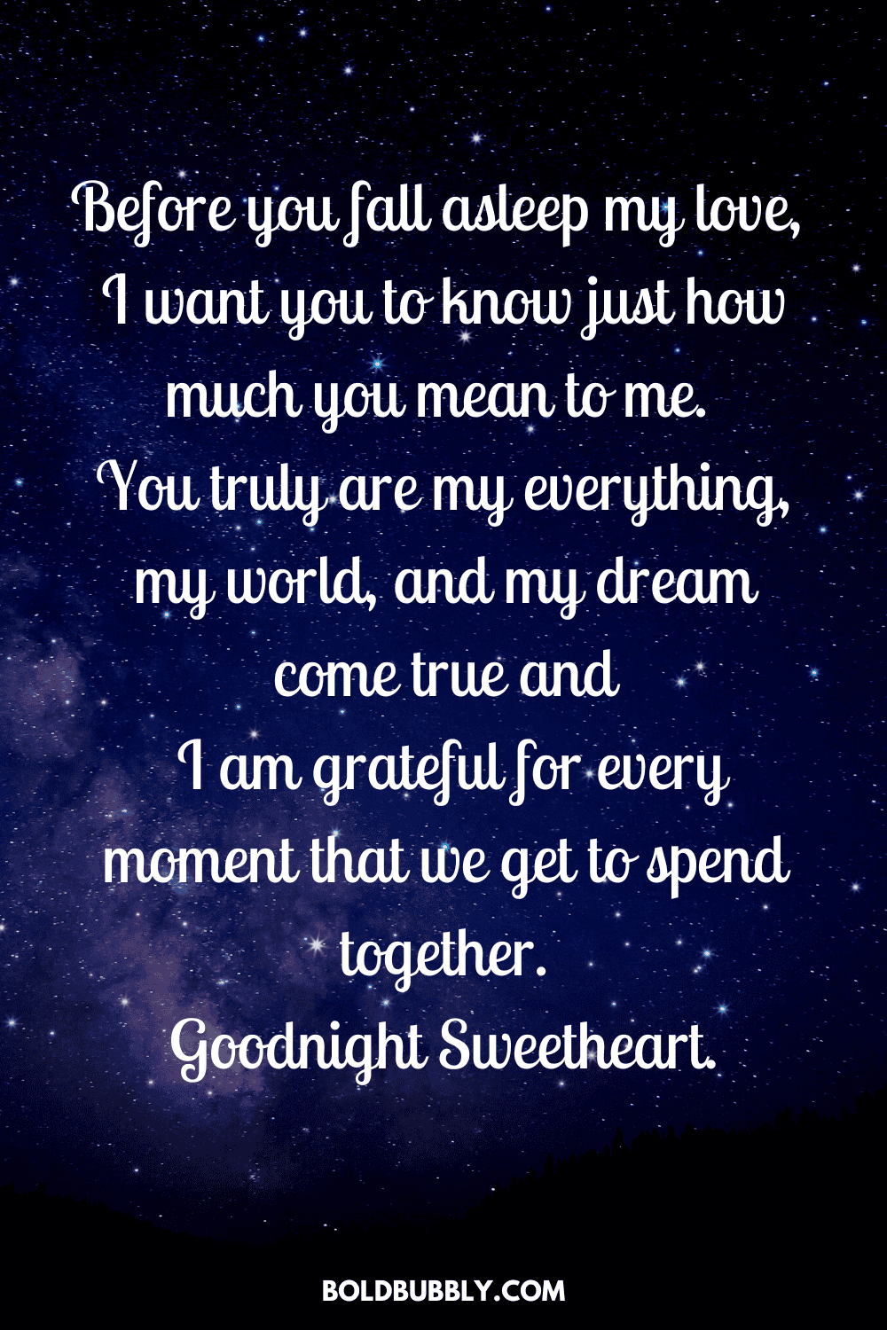 100+Romantic Long Goodnight Messages For Her - Bold & Bubbly