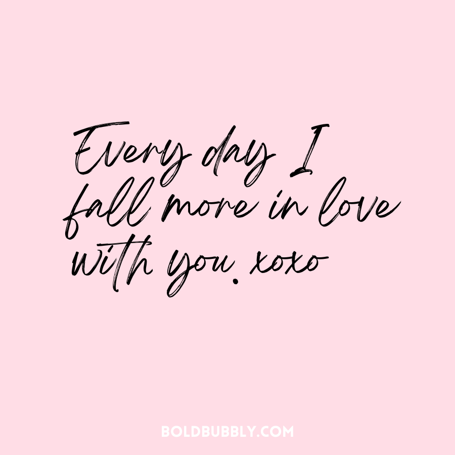 short love notes every day i fall more in love with you