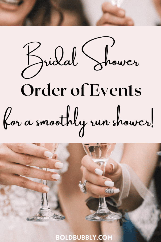 bridal shower order of events