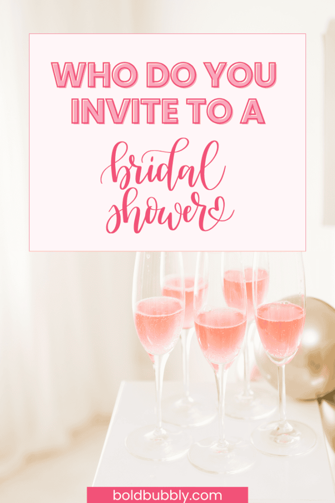 who to invite to a bridal shower