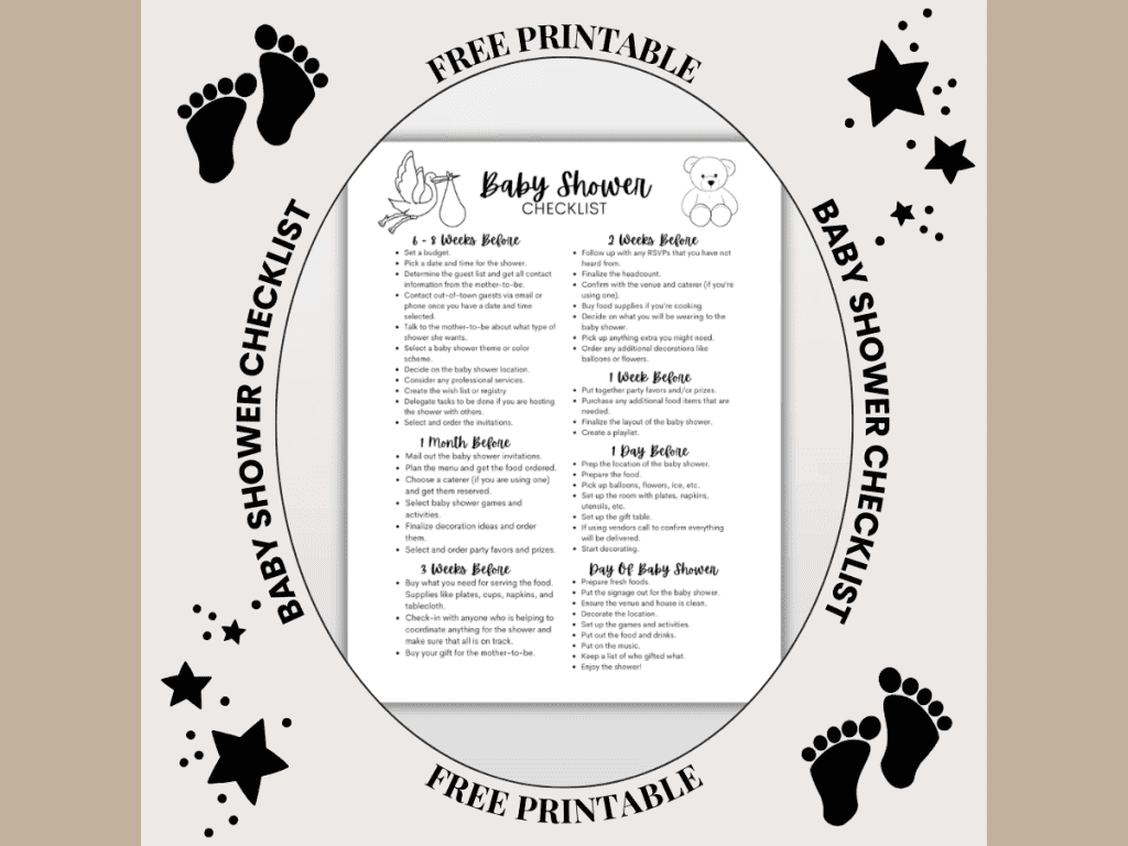 baby shower checklist