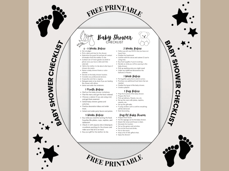 baby shower checklist