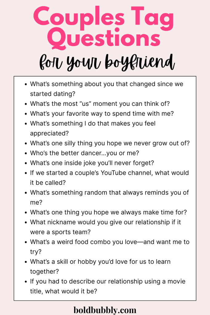 couples tag questions boyfriend